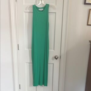 LOFT Green Sheath Maxi Dress